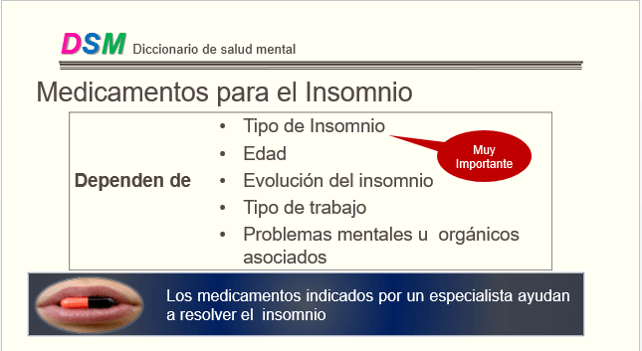 Medicamentos para el insomnio