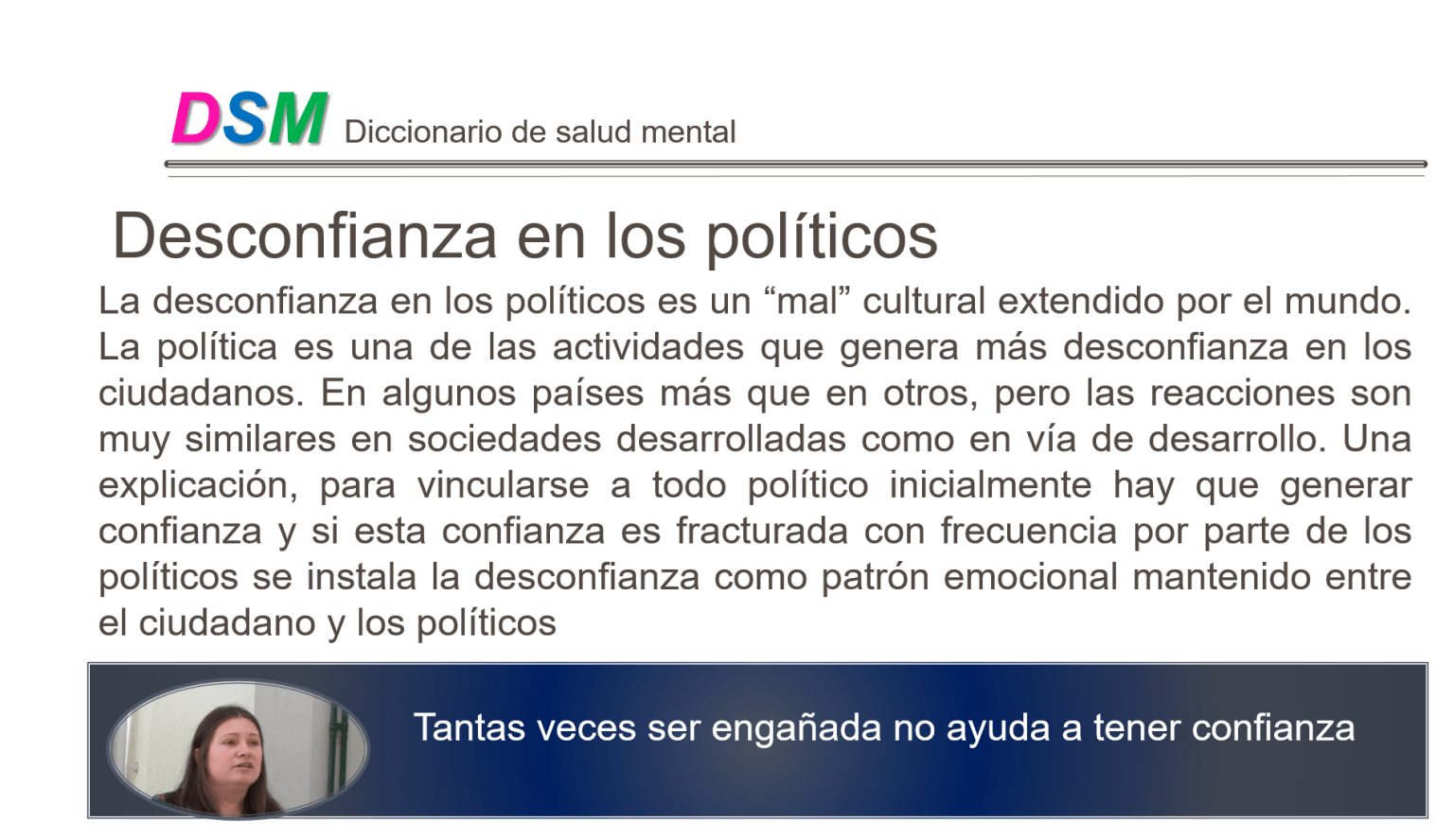 Confianza Desconfianza en los politicos